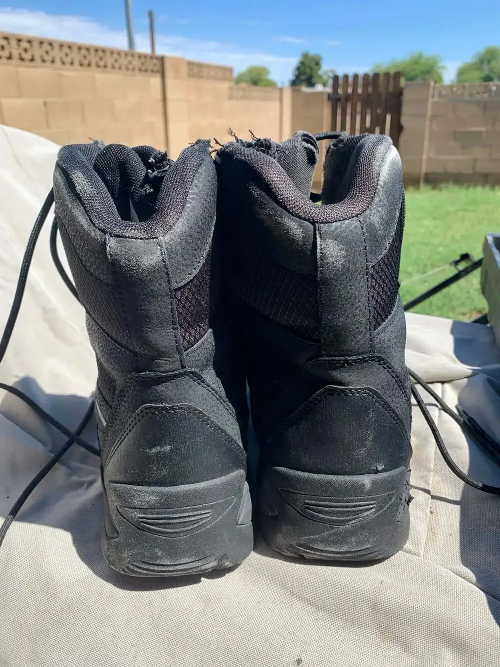 Denali Tactical Waterproof Side-Zip Men's Black Work Boots Size 10.5
